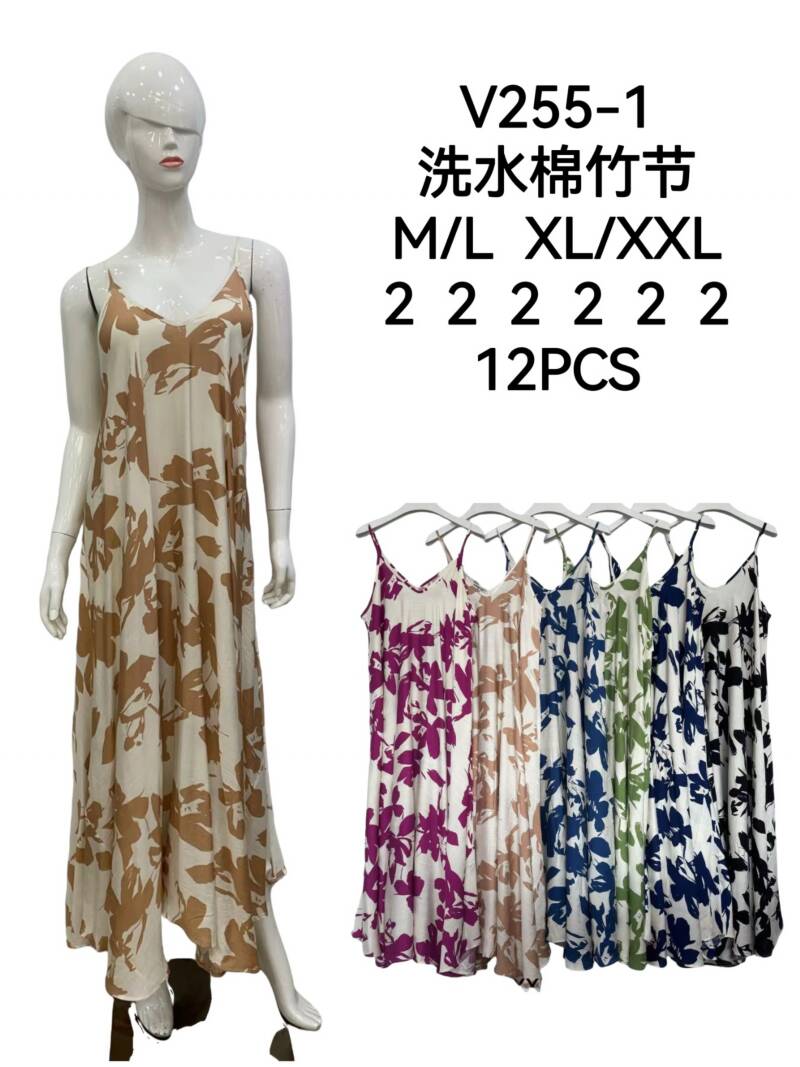 Sukienki damskie Roz M/L-XL-2XL, Mix kolor Paczka 12 szt